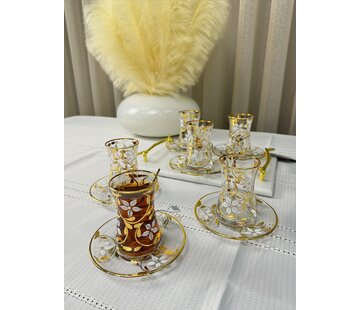 Esco Esco Yasemin Gold Theeset 12 Delig | 6 Persoons
