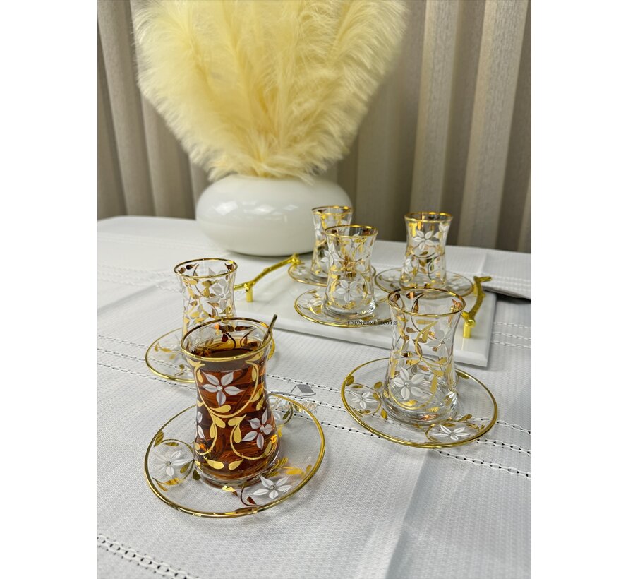 Esco Yasemin Gold Theeset 12 Delig | 6 Persoons