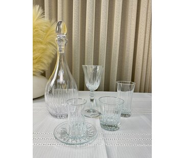 Esco ESCO ISIK  BUTIK GLAZEN SET MET KARAAF 31-DELIG
