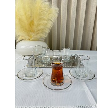 Esco Esco Platin / Gumus Çay Seti 12-Parca | 6 Kisilik