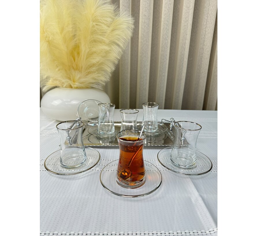 Esco Theeset Zilver 12 Delig | 6 Persoons