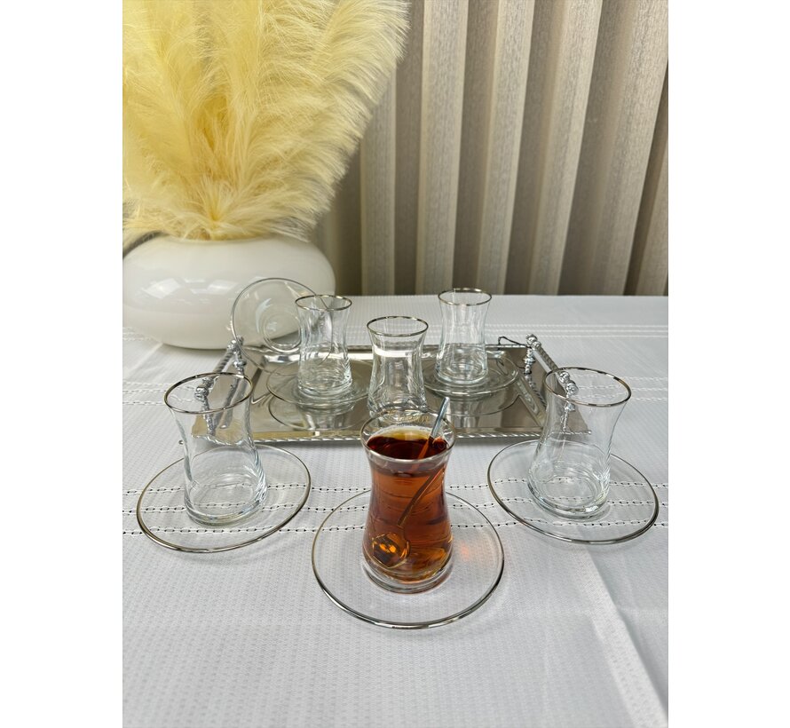 Esco Theeset Zilver 12 Delig | 6 Persoons
