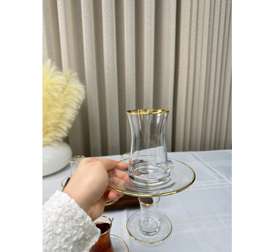 Esco Theeset Gold 12 Delig | 6 Persoons