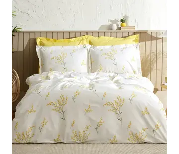 KARACA HOME Karaca Home Loretta Sarı %100 Pamuk Çift Kişilik Nevresim Takımı