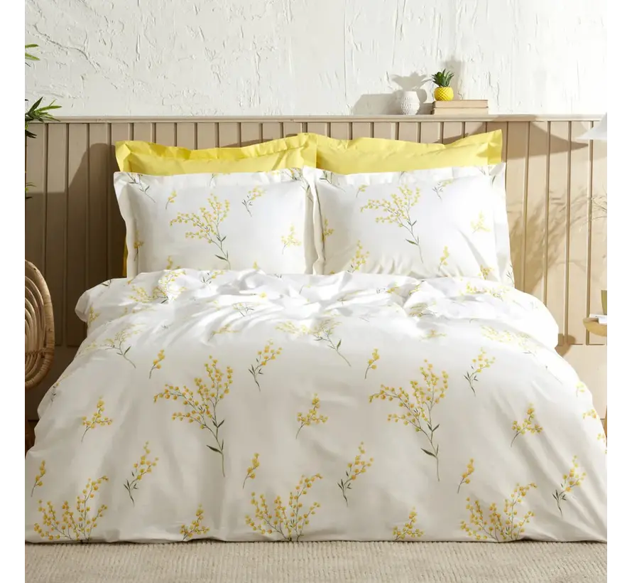 Karaca Home Loretta Gelb 100% Baumwolle Doppel Bettbezug Set