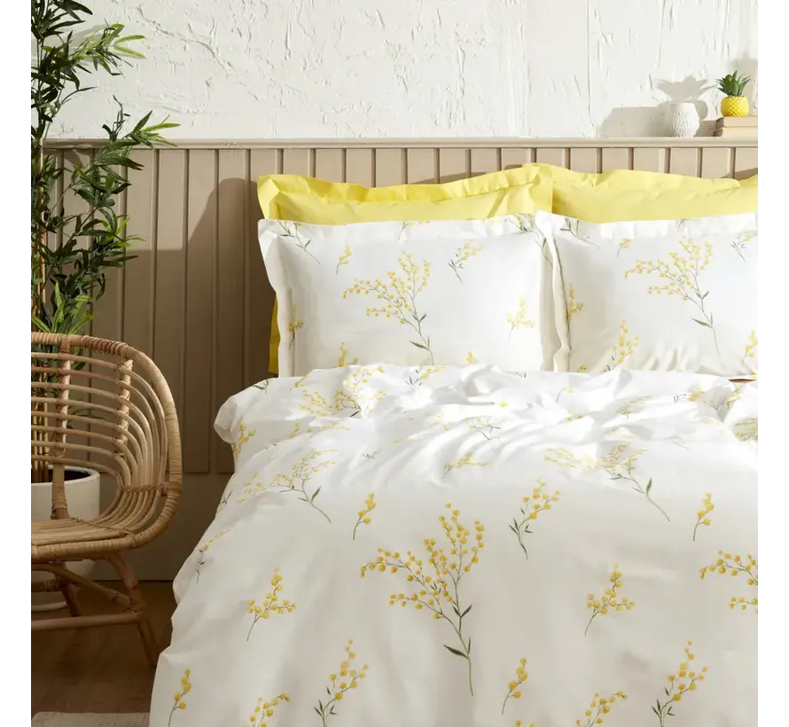 Karaca Home Loretta Sarı %100 Pamuk Çift Kişilik Nevresim Takımı