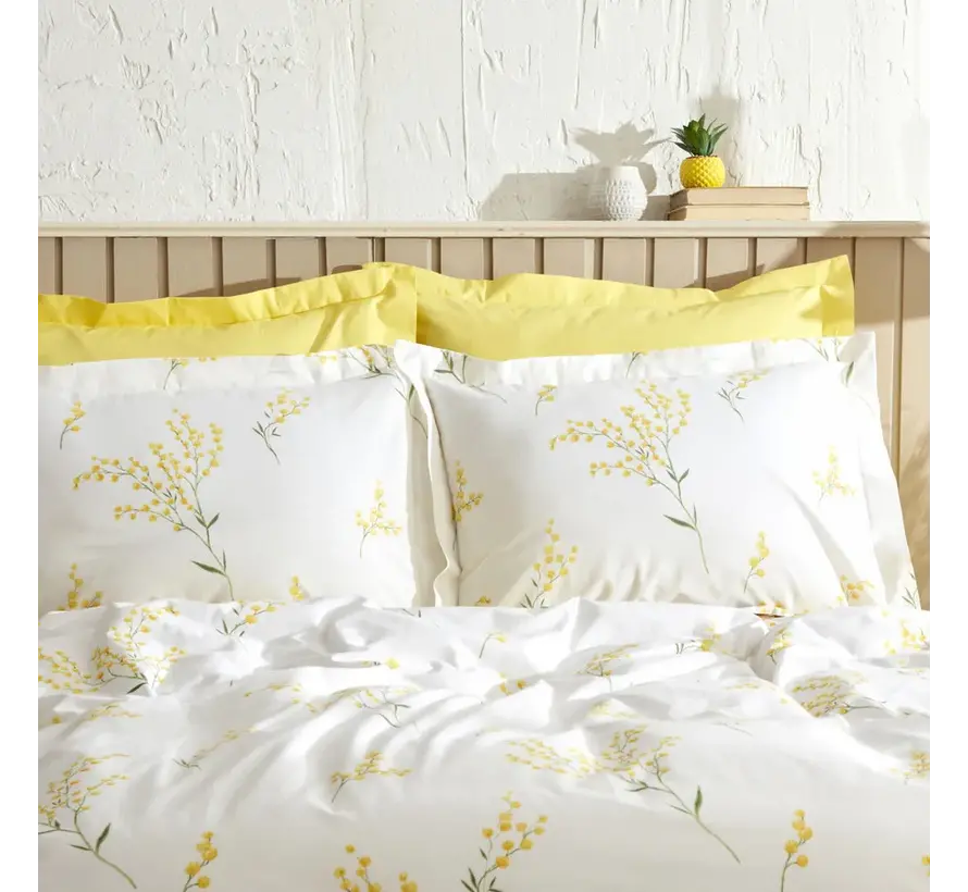 Karaca Home Loretta Sarı %100 Pamuk Çift Kişilik Nevresim Takımı