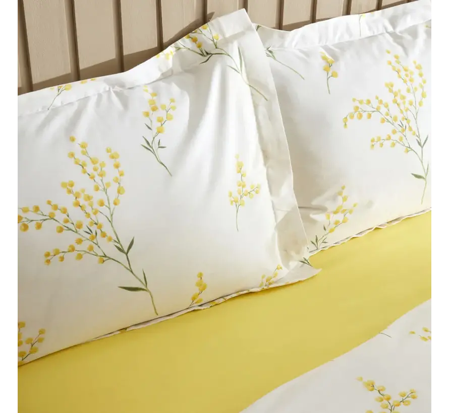 Karaca Home Loretta Sarı %100 Pamuk Çift Kişilik Nevresim Takımı