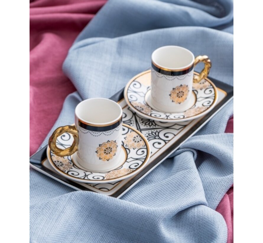 ACR Francesca Espressoset 5 Delig | 2 Persoons Zwart