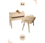 Trendy Rectangle 3-piece Side Table Set - Stackable