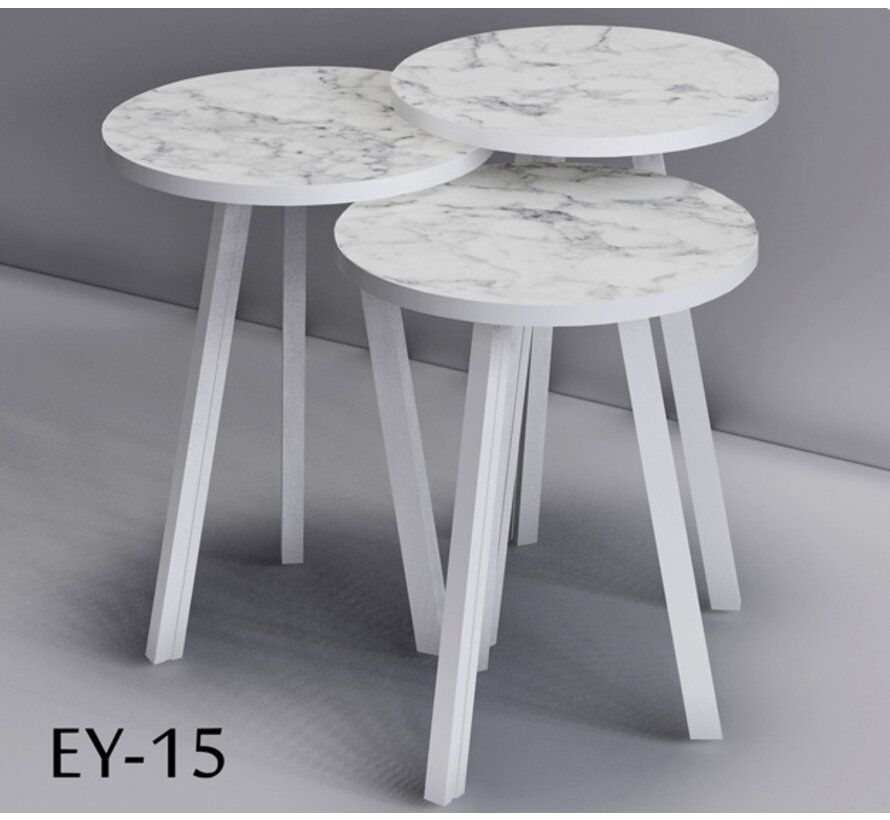 Trendy Round 3-piece Side Table Set eco