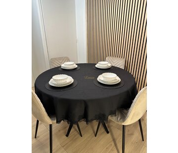 Gelincik Tafelkleed Zwart 1 Delig