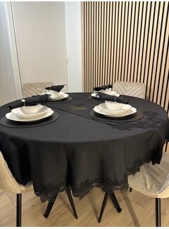 Artemis Tafelkleed Set Met Server Zwart 18 Delig