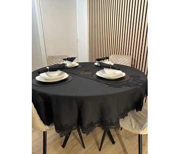 Artemis Tafelkleed Set Met Server Zwart 18 Delig