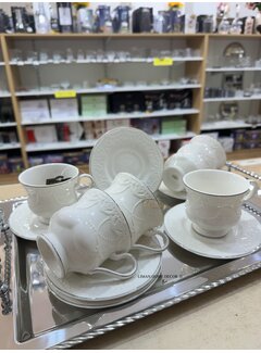 ACR ACR Veronica Cappuccino/Nescafeset 12 Delig | 6 Persoons Zilver