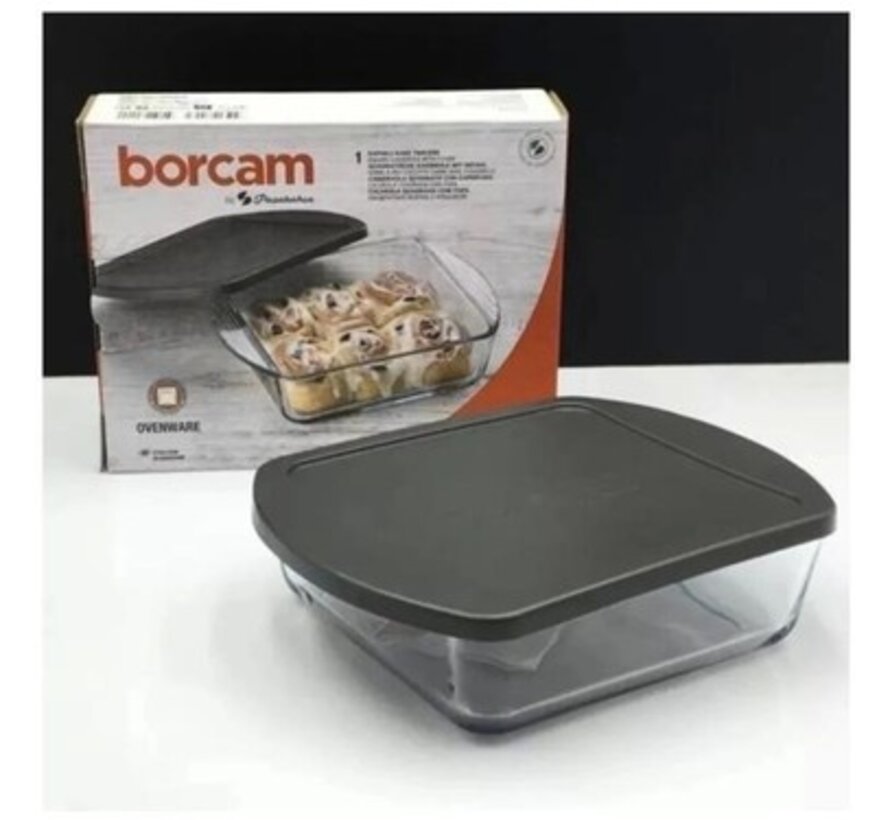 Borcam Kapakli Kare Firin Tepsisi