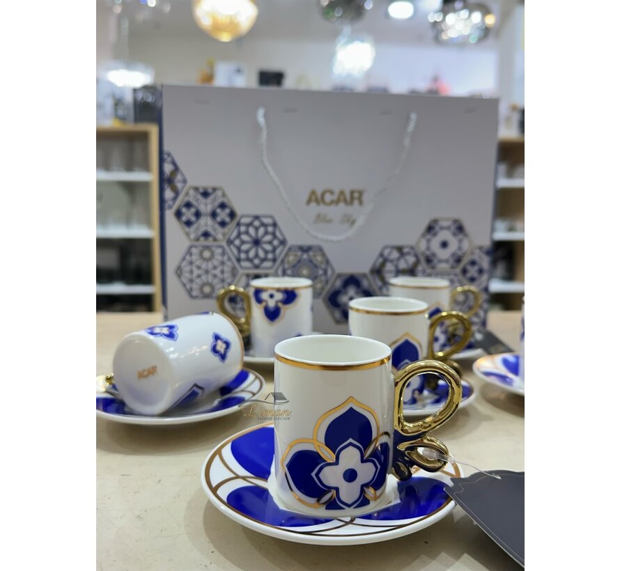 ACR Blue Sky 6 Kişilik Kahve Fincanı Takımı