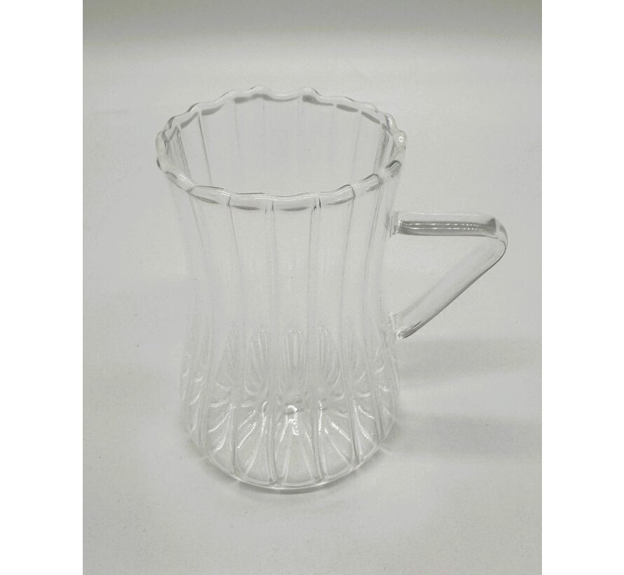 Ribbled Line 6'li Borosilikat Caybardagi 200 ml