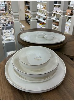 BRICARD PORCELAIN Bricard Porzellan Canet 6-Personen | 27-Teiliges Serviettenset Gold