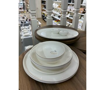 BRICARD PORCELAIN Bricard Porzellan Canet 6-Personen | 27-Teiliges Serviettenset Gold