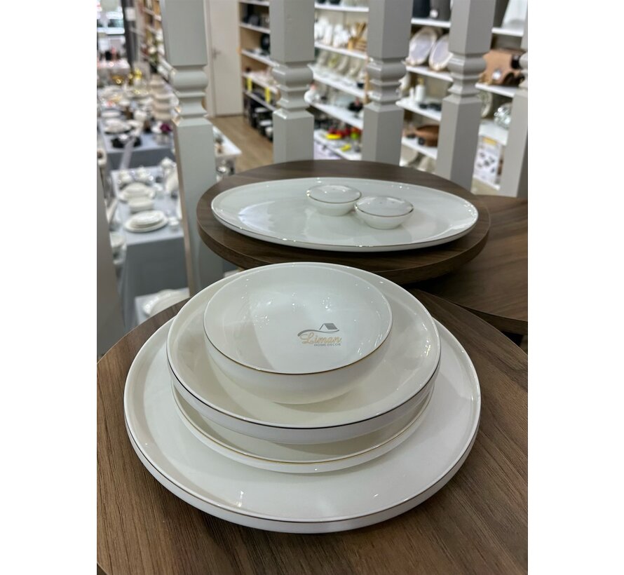 Bricard Porcelain Canet 6-Persoons | 27-Delig Serviesset Goud