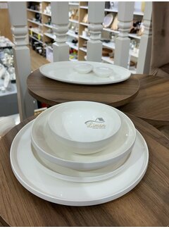 BRICARD PORCELAIN Bricard Porcelain Canet 6-Persons | 27-Piece Serviesset White