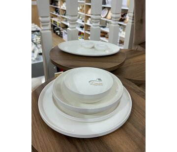 BRICARD PORCELAIN Bricard Porcelain Canet Ensemble de Serviettes 6 Personnes | 27 Pièces Blanc