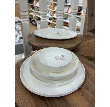 BRICARD PORCELAIN Bricard Porcelain Canet  6-Kisilik | 27-parça Yemek Takımı Beyaz