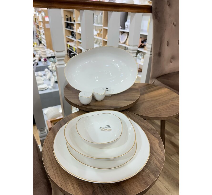 Bricard Porcelain Melun 6-Persoons | 27-Delig Serviesset Goud