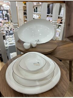 BRICARD PORCELAIN Bricard Porcelain Melun Serviettes 6 Personnes | 27 Piècesensemble argent