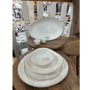BRICARD PORCELAIN Bricard Porcelain Melun Serviettes 6 Personnes | 27 Piècesensemble argent