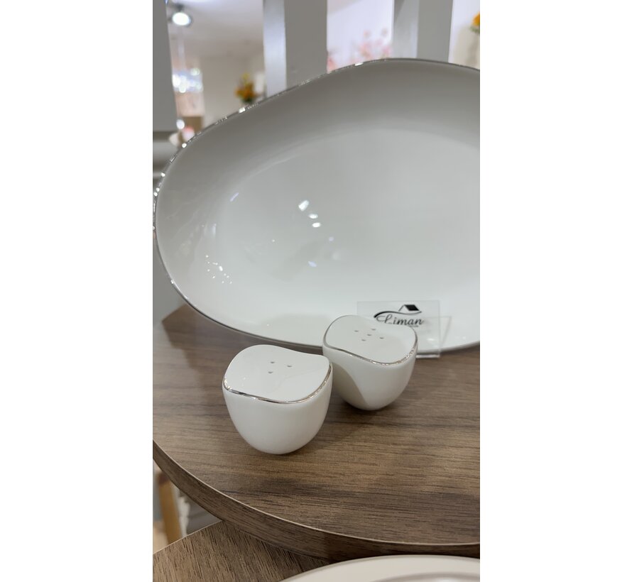 Bricard Porcelain Melun 6-Persoons | 27-Delig Serviesset Zilver