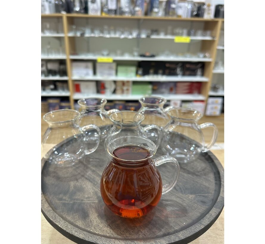 Tombik Borosilikat Theeglazen 6 Delig 200 ml