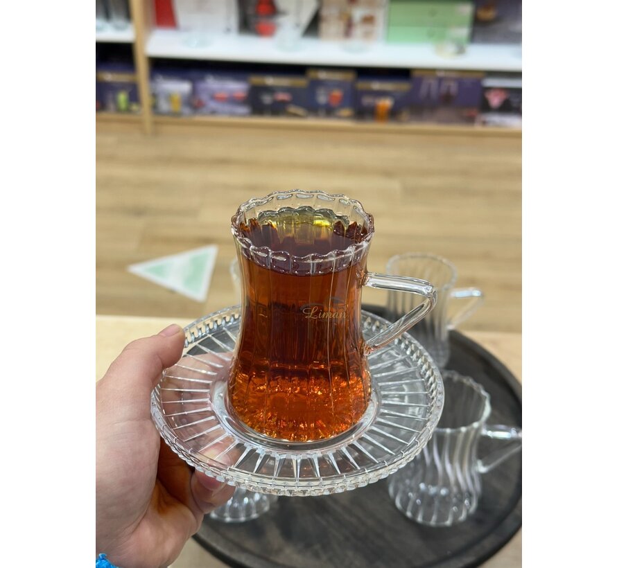 Ribbled Line 6'li Borosilikat Caybardagi 200 ml