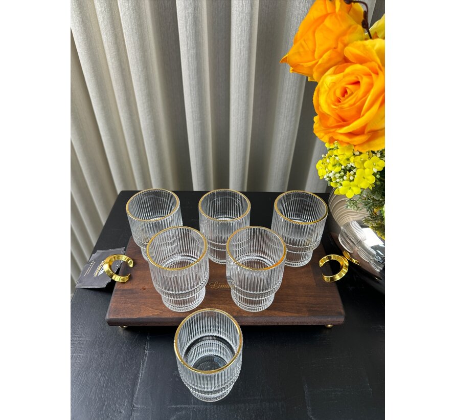 Ray Short 6 Delige Glas 180 ML Gold