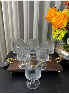 Ray Wijnglas / ijsschaal  6 Delig 200ML Gold