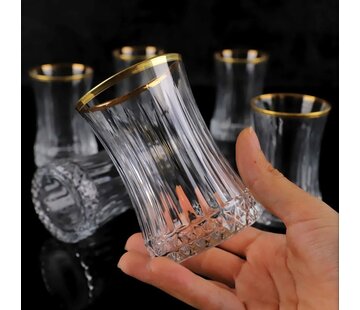 PASABAHCE Pasabahce Elysia  Theeglazen Gold 6 Delig