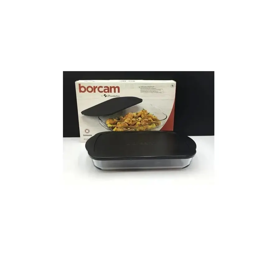 Borcam Rechthoek Ovenschaal Met Deksel 40 x 25 cm