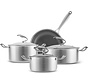 Karaca PowerSteel 316+ 3Ply Steel Conical 7 Piece Honeycomb Steel Cookware Set