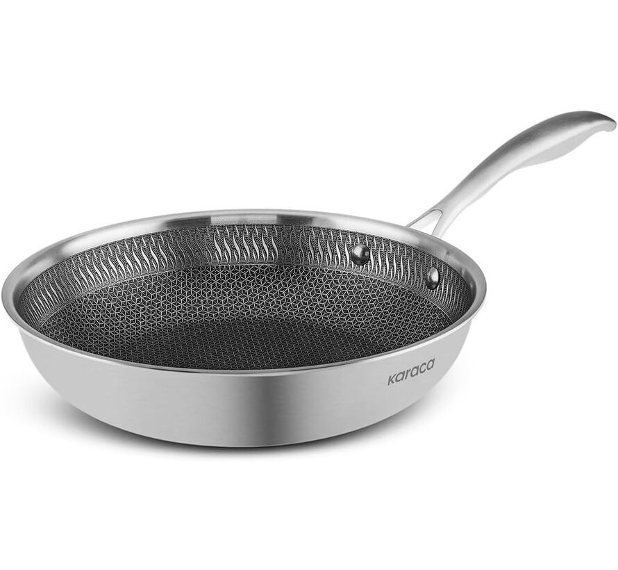 Karaca PowerSteel 316+ 3Ply Steel Conical 7 Piece Honeycomb Steel Cookware Set