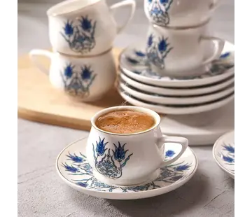 KARACA Karaca İznik Espressoset 12 Delig | 6 Persoons