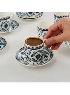 KARACA Karaca Rumi Coffee Cup Set for 6 Person 80 ml