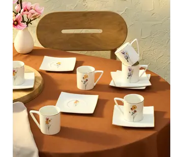 KARACA Karaca Valencia Kaffeetassen-Set für 6 Personen 190 ml