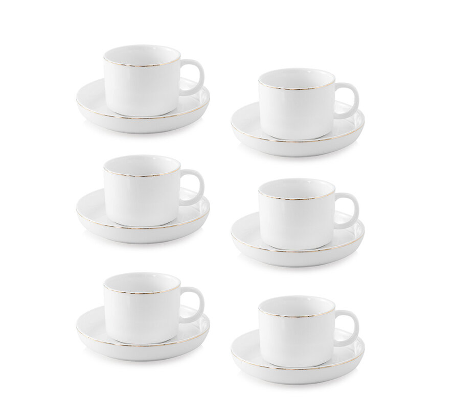 Claire Gold Kaffetassen 6er Set