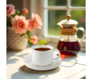 LIV Claire Gold Coffeeset 12-pieces | 6-persons