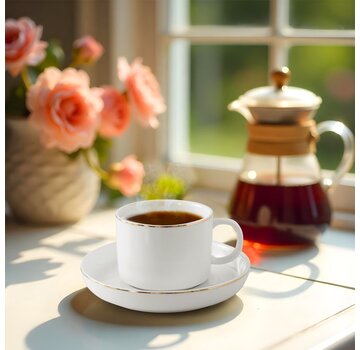 LIV Claire Gold Coffeeset 12-pieces | 6-persons