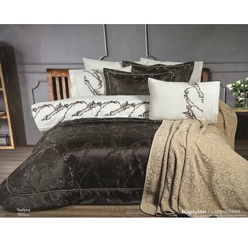 Bella home Hera bedspread set 10 pieces Black - Cappuccino