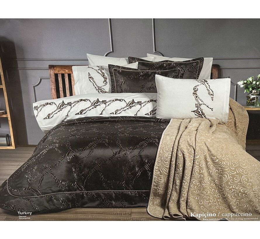 Bella home Hera Tagesdecken-Set 10-teilig Black - Cappuccino