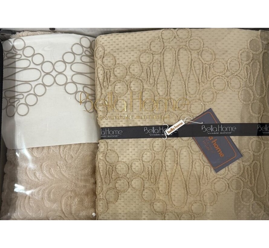 Bella home Kristina bedspread set 10 pieces Cappuccino