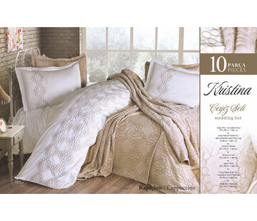Bella home Kristina Tagesdecken-Set 10-teilig Cappuccino
